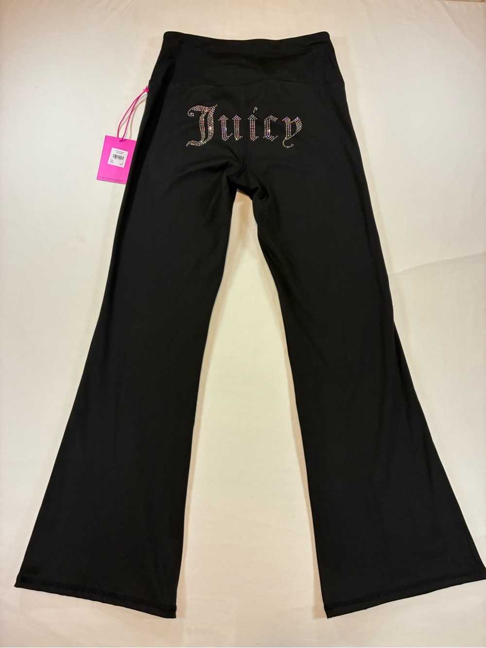 Juicy Couture Black Leggings with Rhinestone Logo